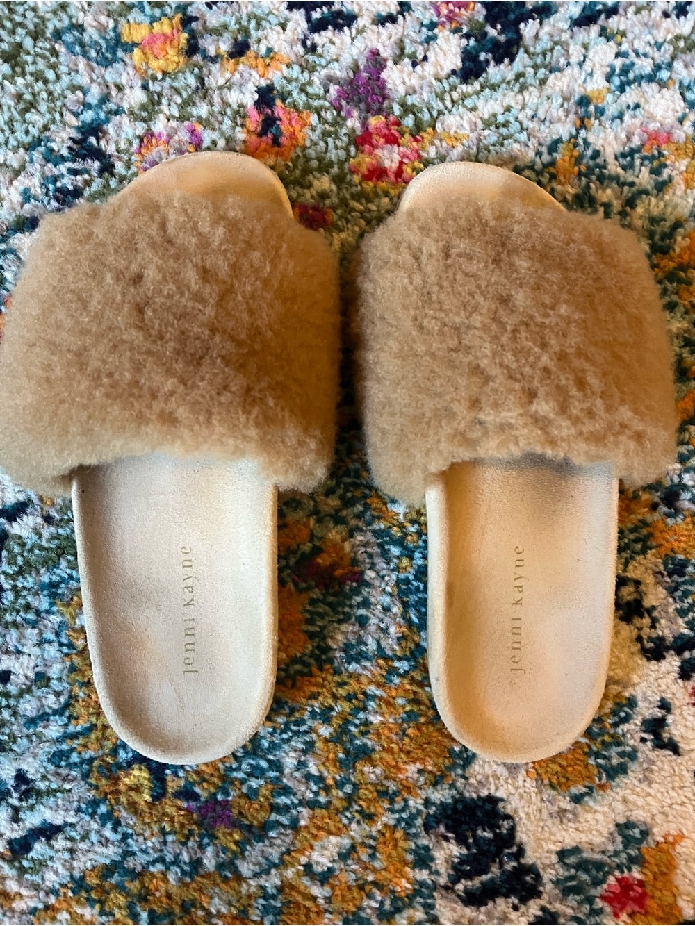 Jenni Kayne Brown Shearling Slides